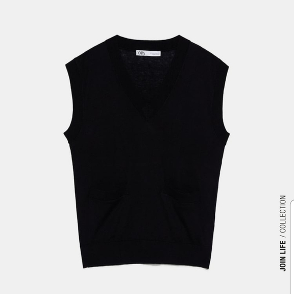ZARA Pocket Knit Sweater Vest - Picture 5 of 6